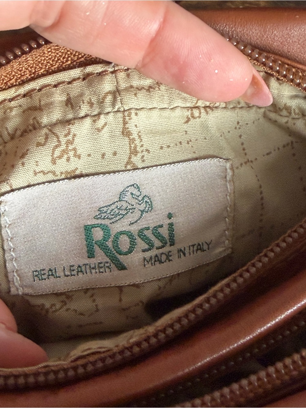 Bruno Rossi Made in Italy Brown Leather Crossbody Handbag Purse Like New - Picture 8 of 12